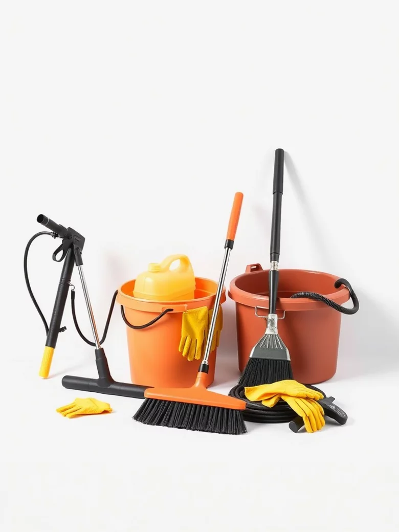 Outils essentiels pour nettoyer la toiture