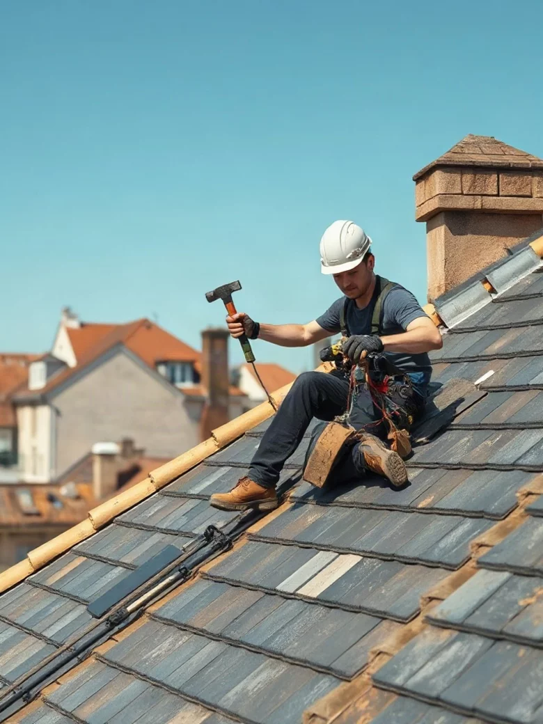 Rénovation de toiture en ardoises